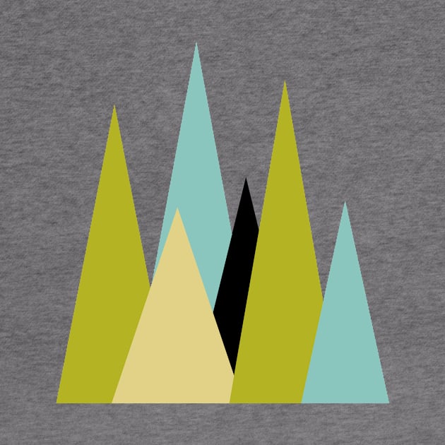 Mid Century Modern Triangles by OrchardBerry